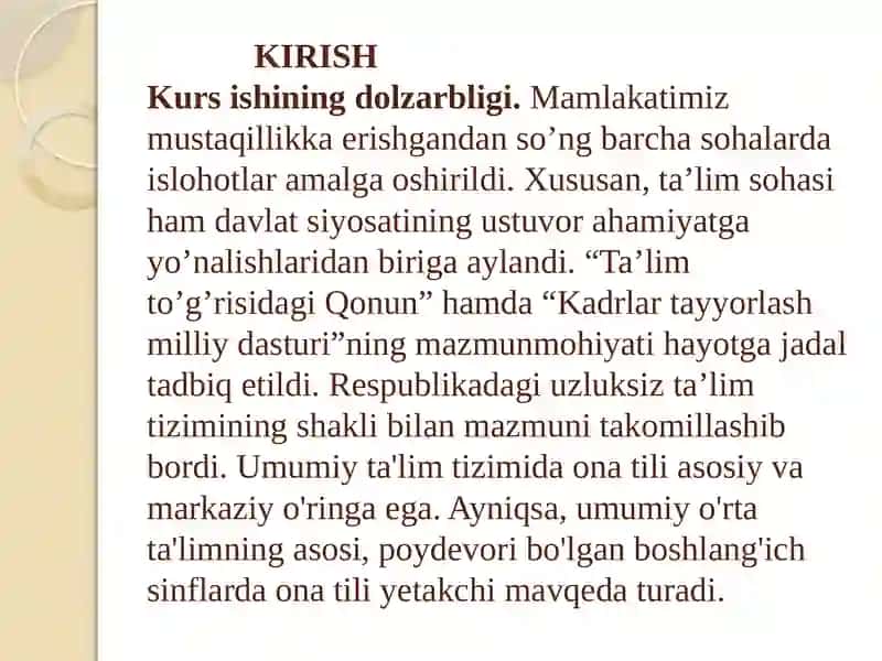 Savodo’rgatishning tayyorlov daryozuvdarslaridan foydalanish 3