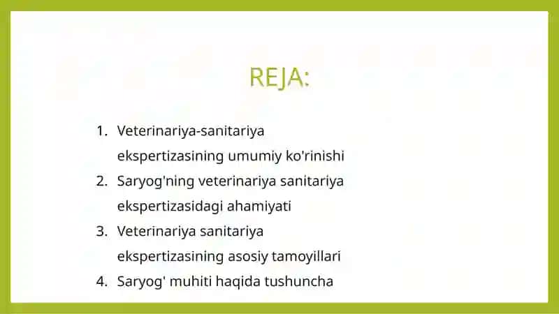 Saryog'ning veterinariya-sanitariya ekspertizasi 3