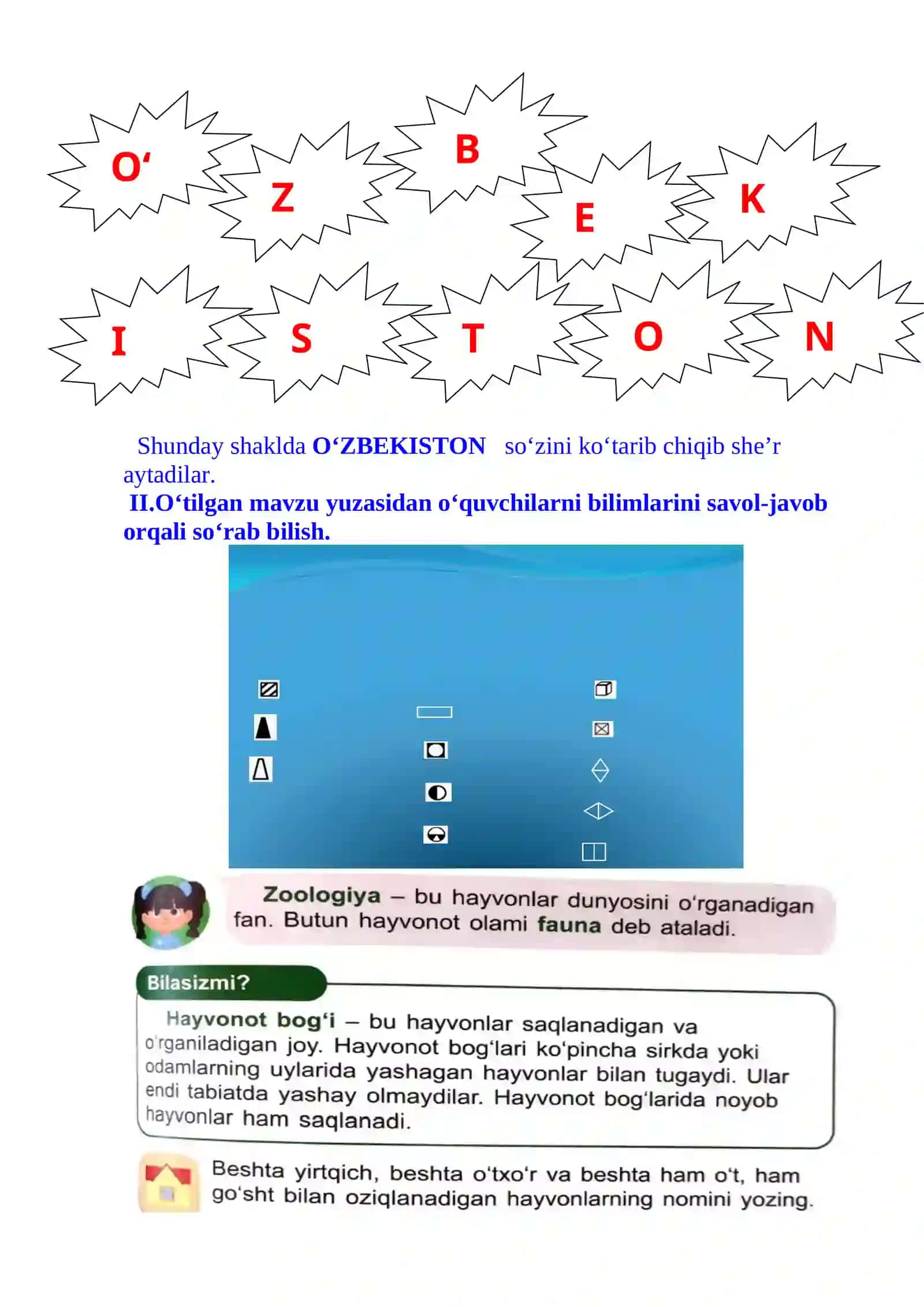 2-sinf Tabiiy fan Bizning uyda yashaydigan do‘stlarimiz dars ishlanma 2 chorak 3