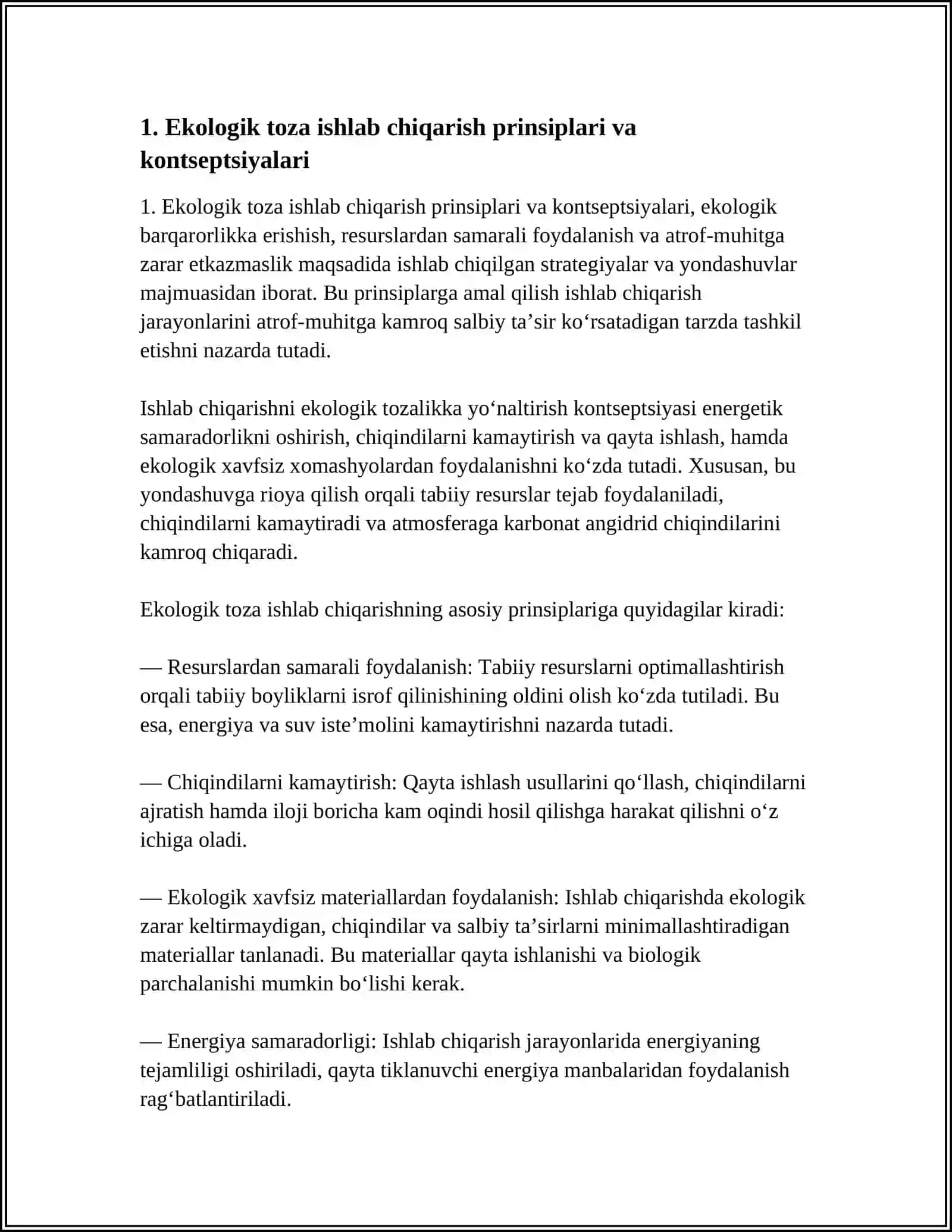 EKOLOGIK TOZA ISHLAB CHIQARISH USULARI 3