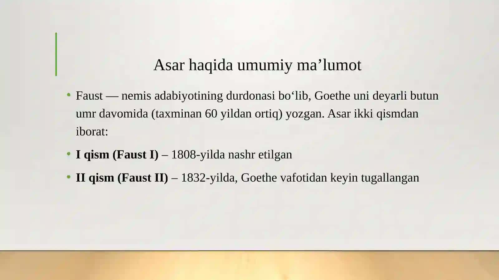 Johann Wolfgang von Goethe ning "Faust" asari. 3