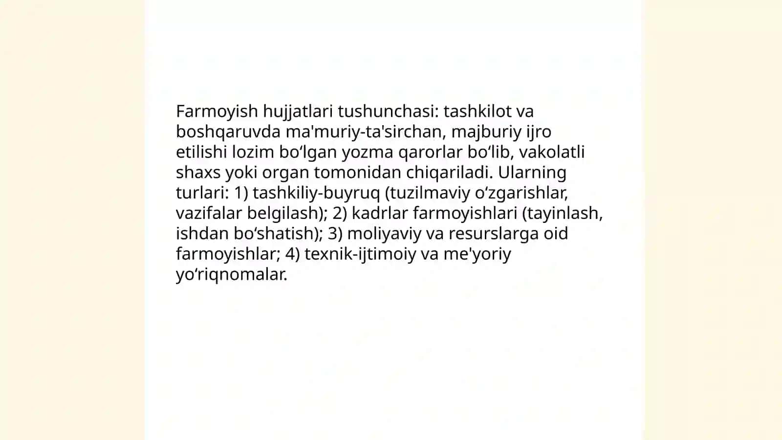 Farmoyish hujjatlari 3