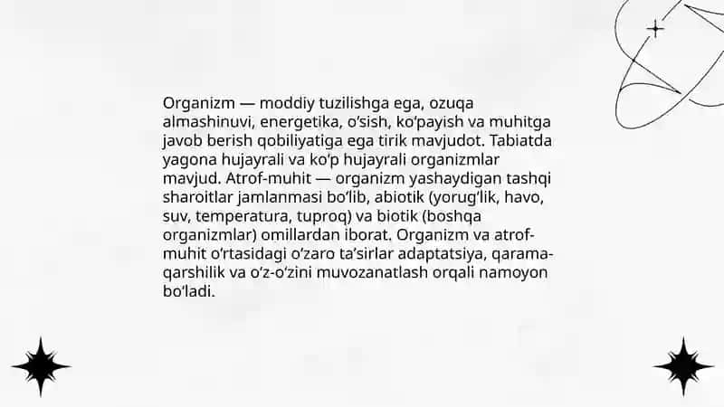 Organizm va atrof muhit 3