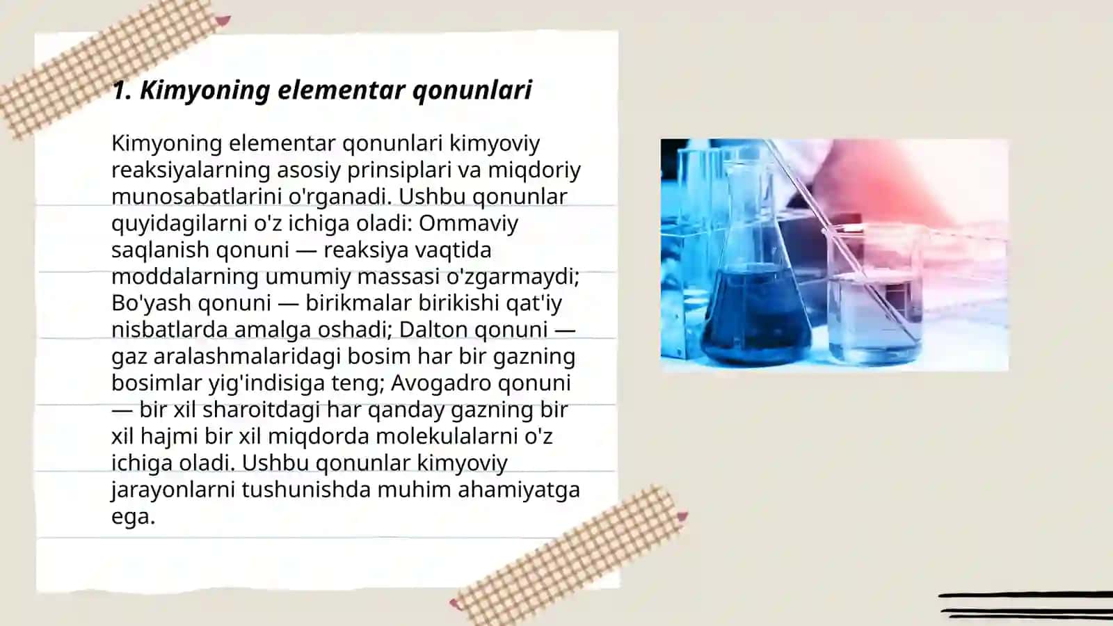 Kimyoning asosiy qonunlari 3