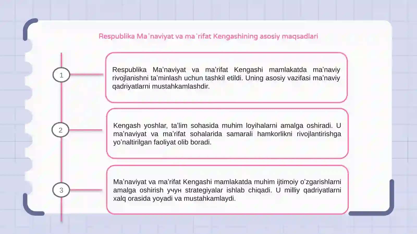 Respublika Maʼnaviyat va maʼrifat Kengashining tashkil etilishi va faoliyati 3