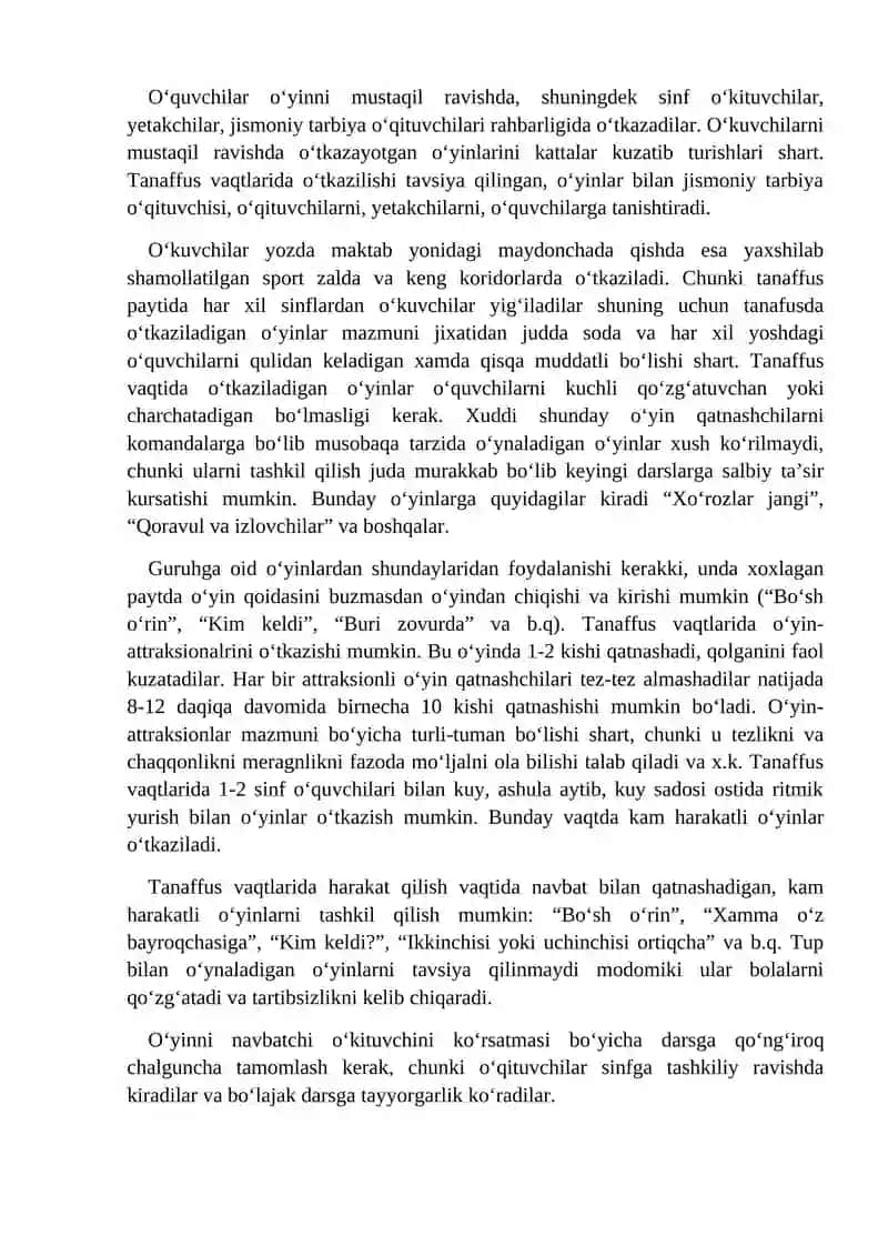 Harakatli o‘yinlar 3