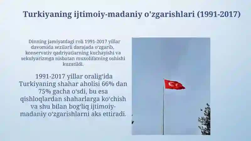 Turkiyaning ijtimoiy-madaniy o'zgarishlari (1991-2017) 3