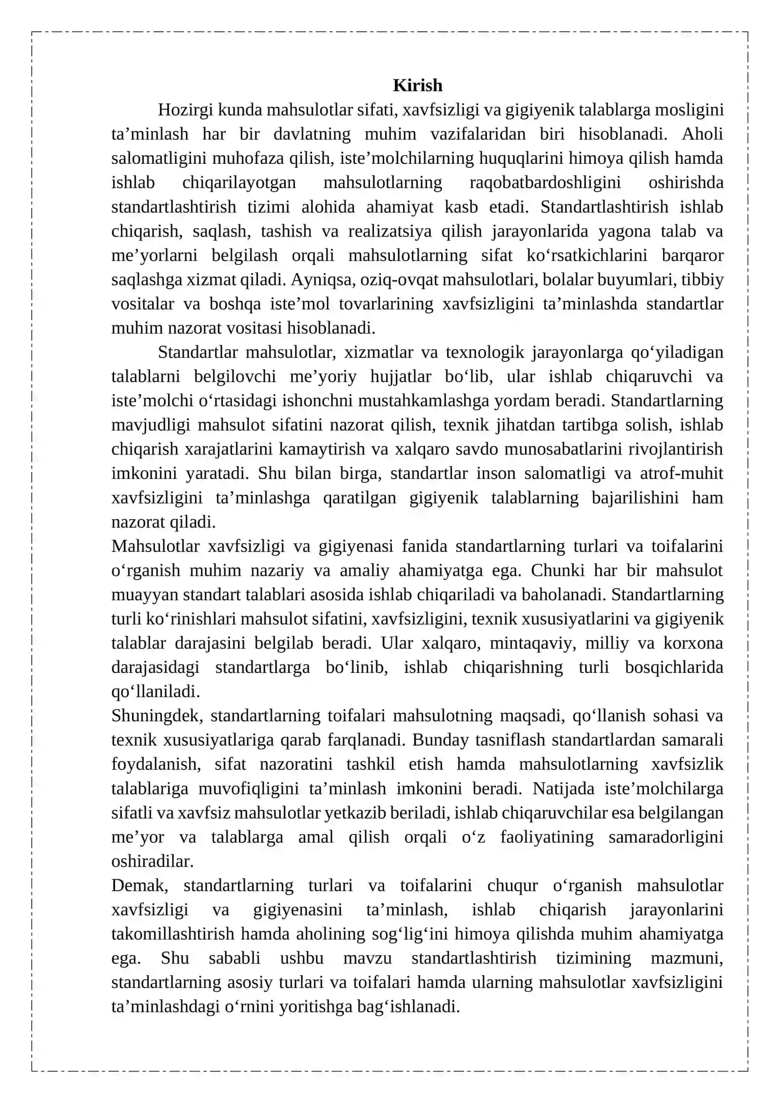 STANDARTLARNING TURLARI VA TOIFALARI 3