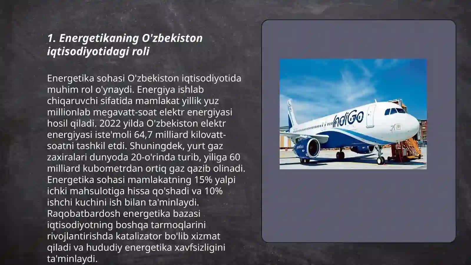 O'zbekistonda energetikaning o'rni 3