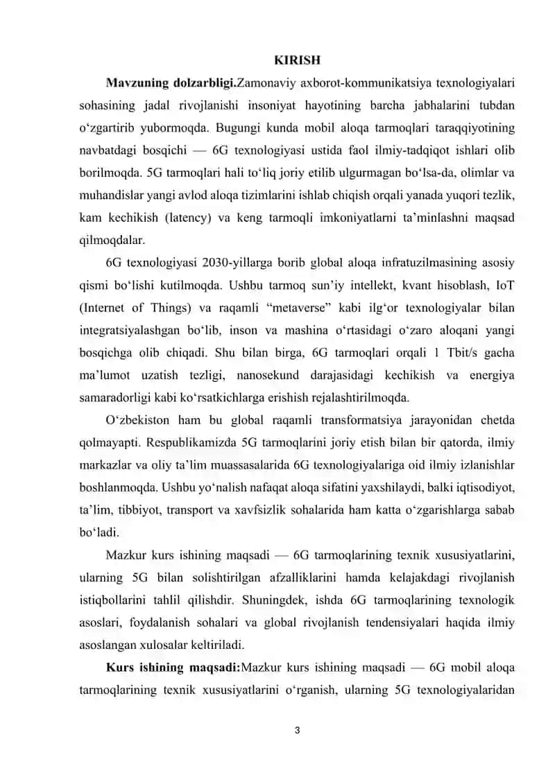 6G TARMOQLARINING TEXNIK XUSUSIYATLARI VA ISTIQBOLLARI 3
