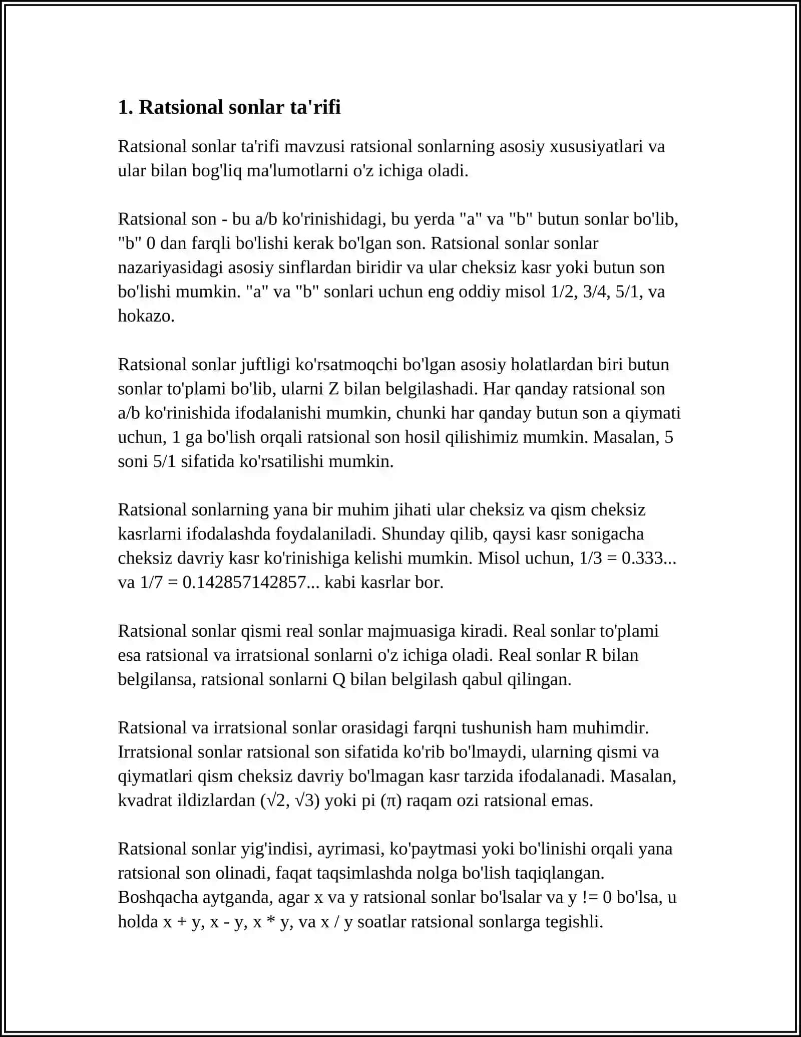 RATSIONAL SONLAR 3