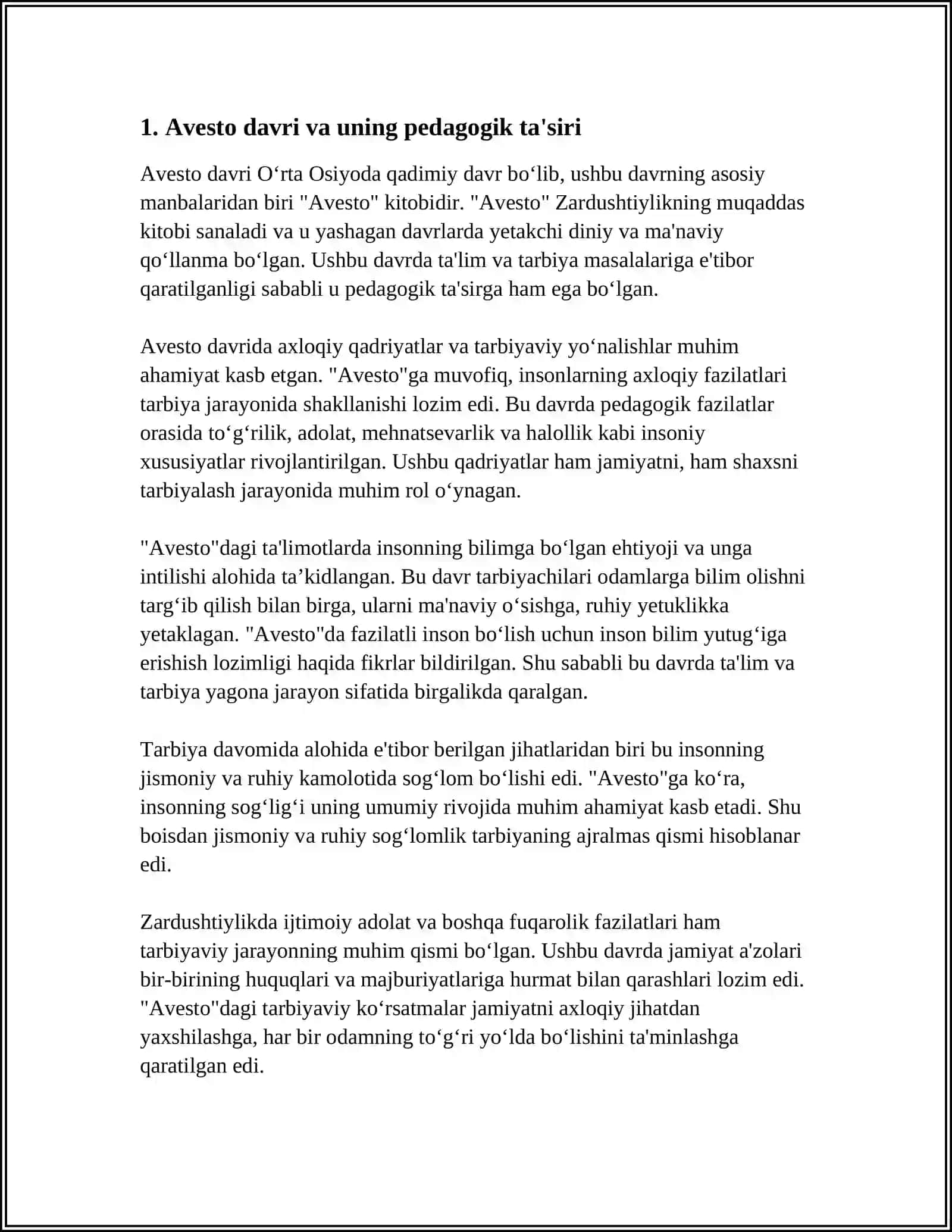 AVESTODAGI PEDAGOGIK QARASHLAR 3