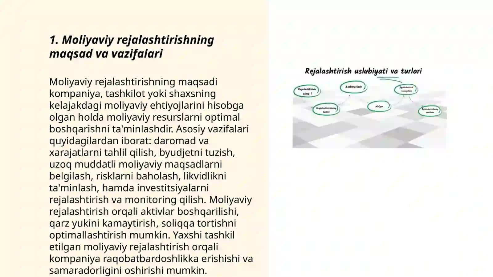 Moliyaviy rejalshtirish va prognozlash asoslari 3