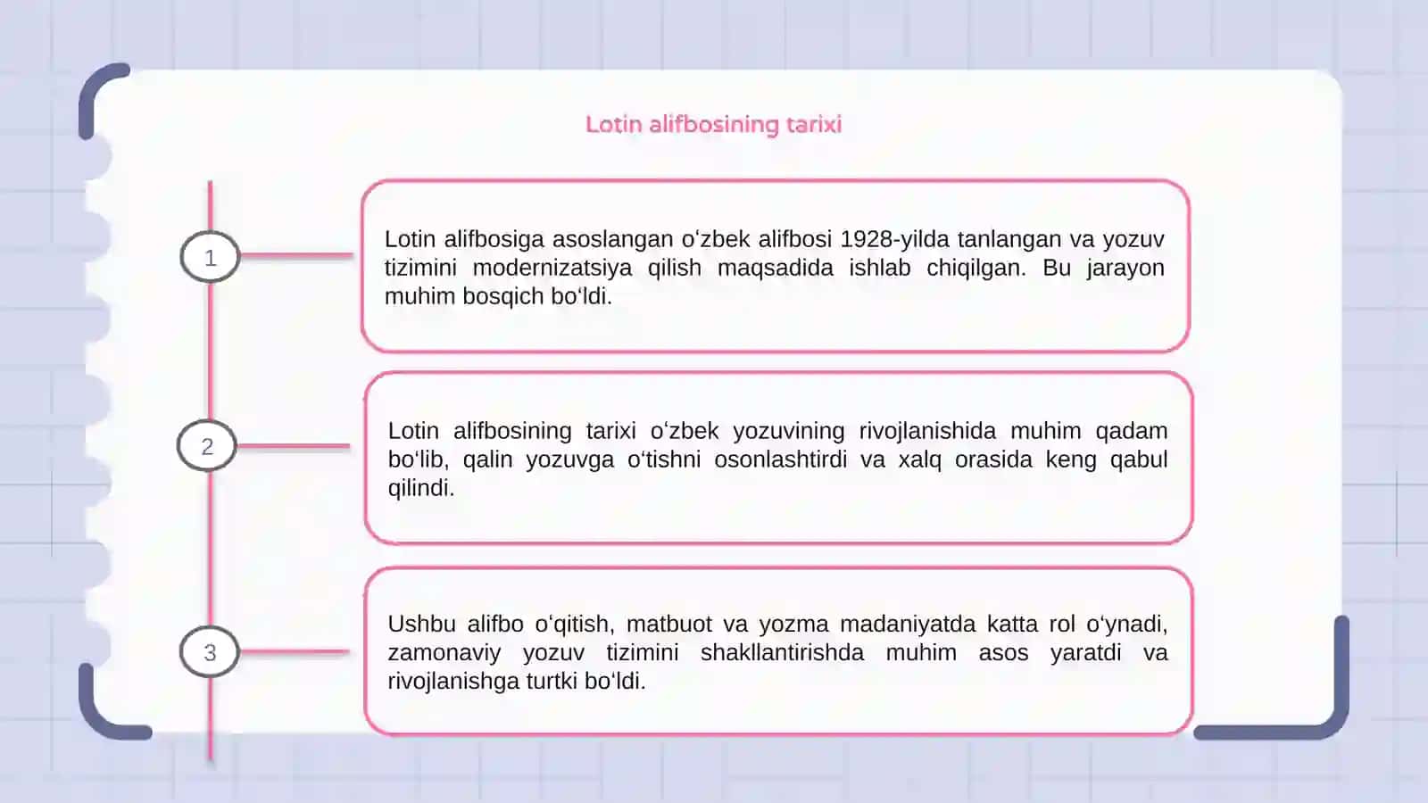 Lotin alifbosiga asoslangan oʻzbek alifbosi haqida 3