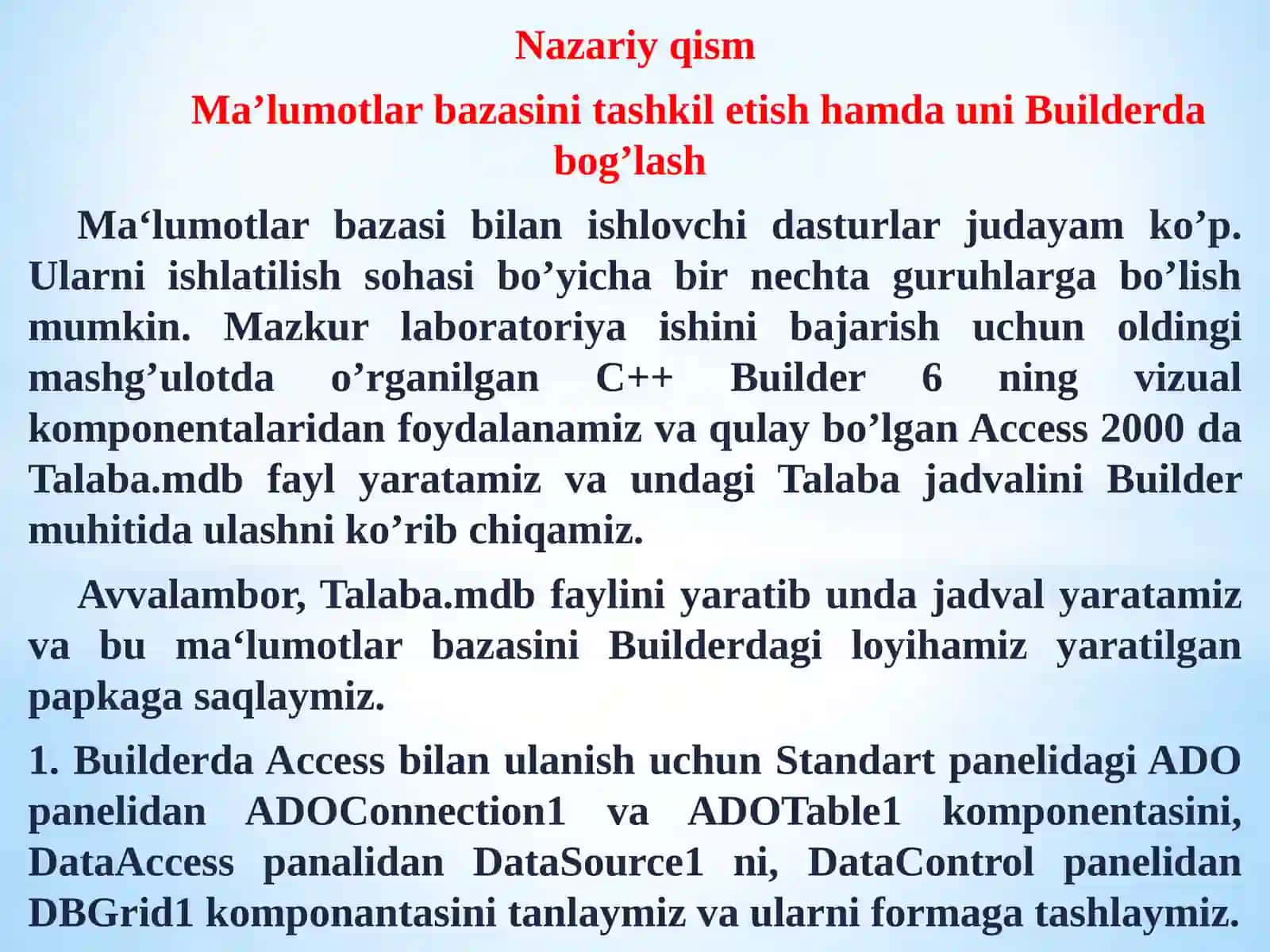Internettarmog’idagima’lumotlarbazasinidasturiytizimvositalariyordamidayaratish 3