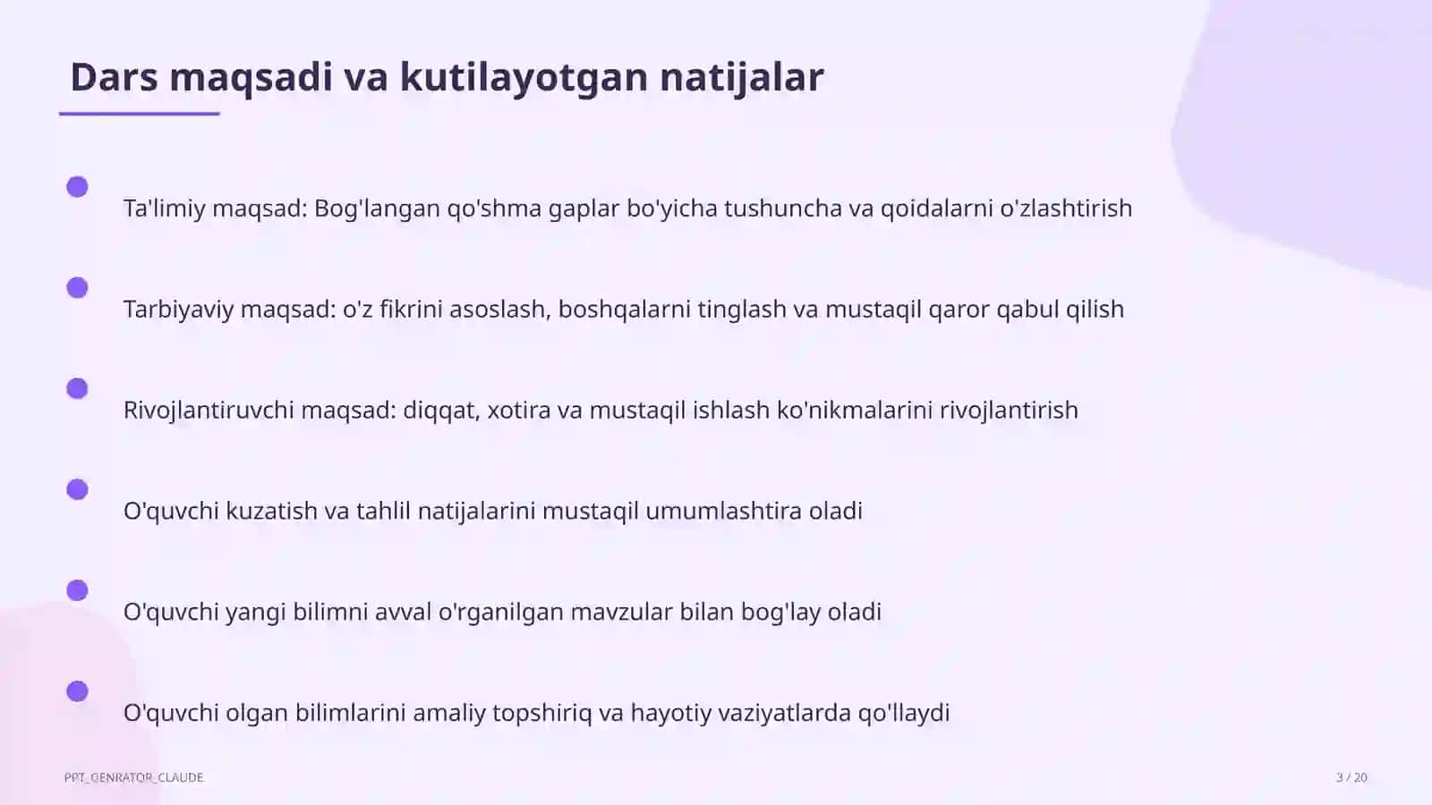 Bog'langan qo'shma gaplar (9-sinf) 3