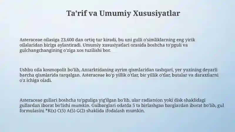 Ra'noguldoshlar oilasi 3