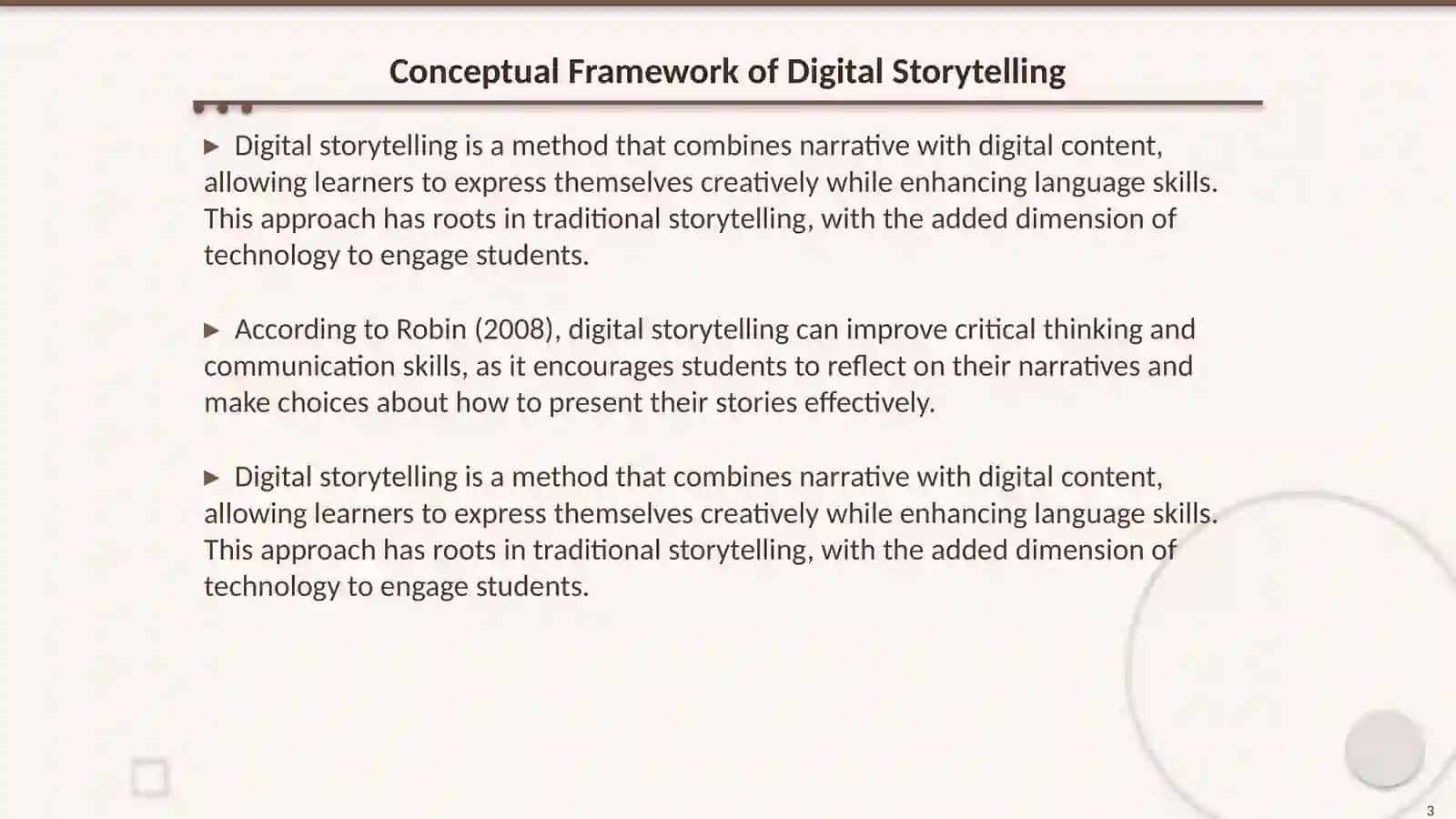 Digital storytelling and video production in Language Education 3