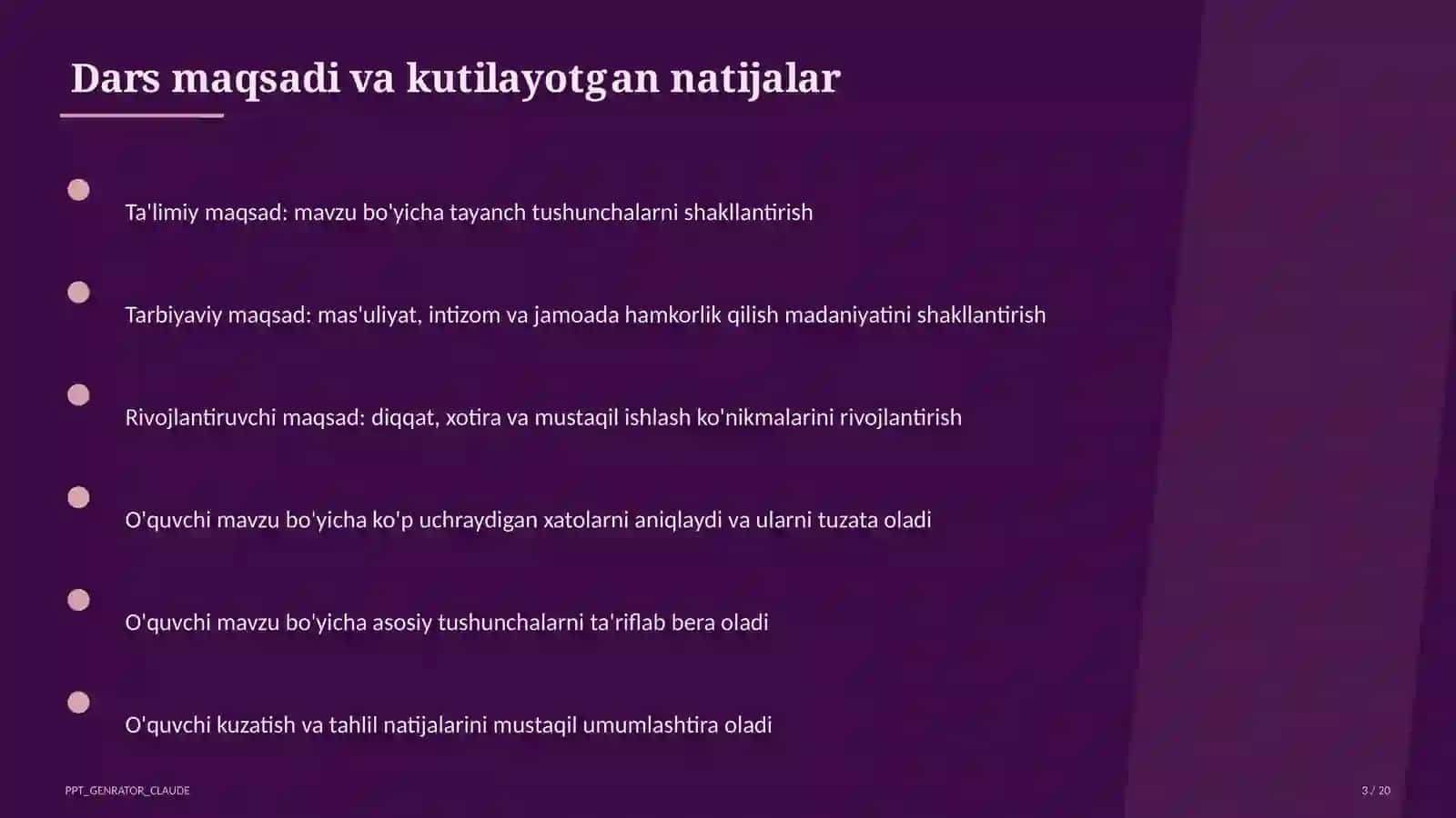 Comparative and superlative adjectives (6-sinf) 3
