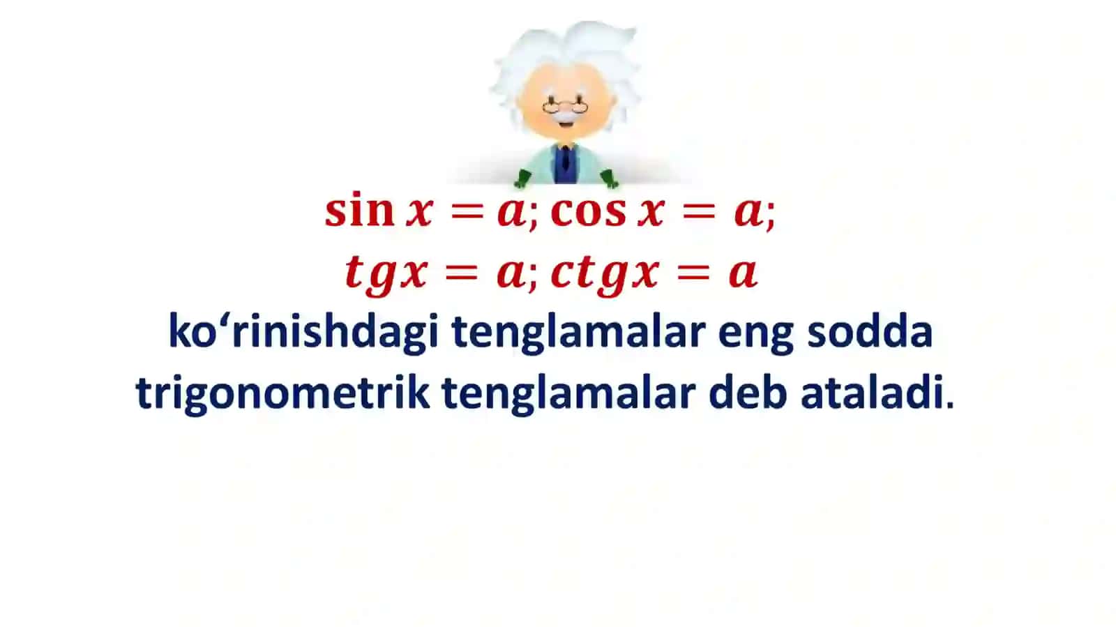 Trigonometrik tenglamalar 3