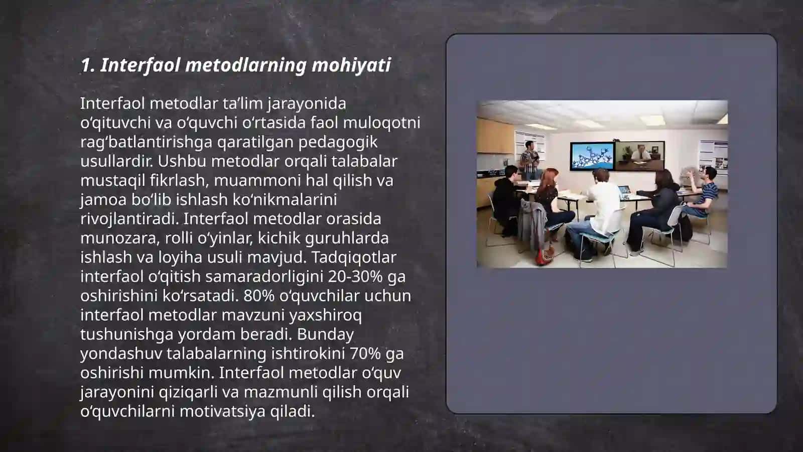 Taʼlimning interfaol metodlari.Oʻyin texnologiyalari 3