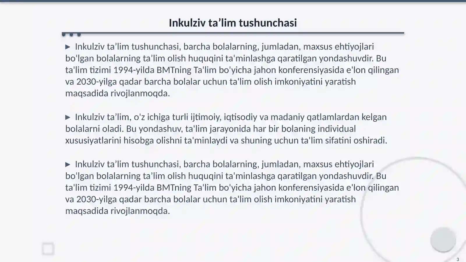 Inkulziv ta’lim sharoitida psixologik xizmat 3