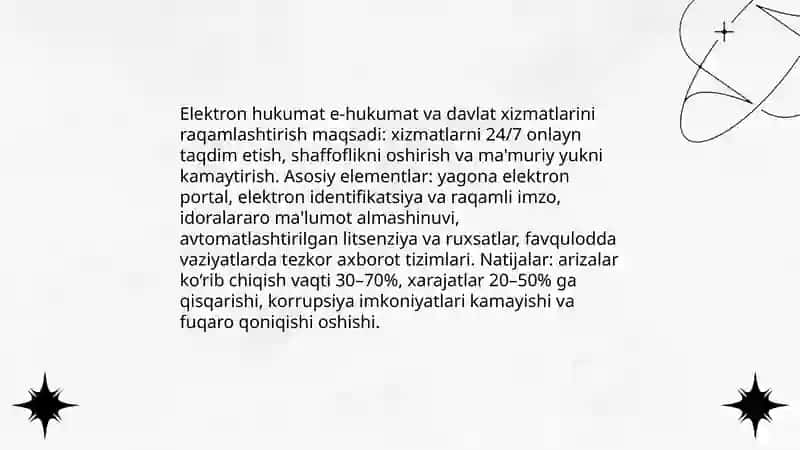 Elektron hukumat va davlat xizmatlarini raqamlashtirish 3