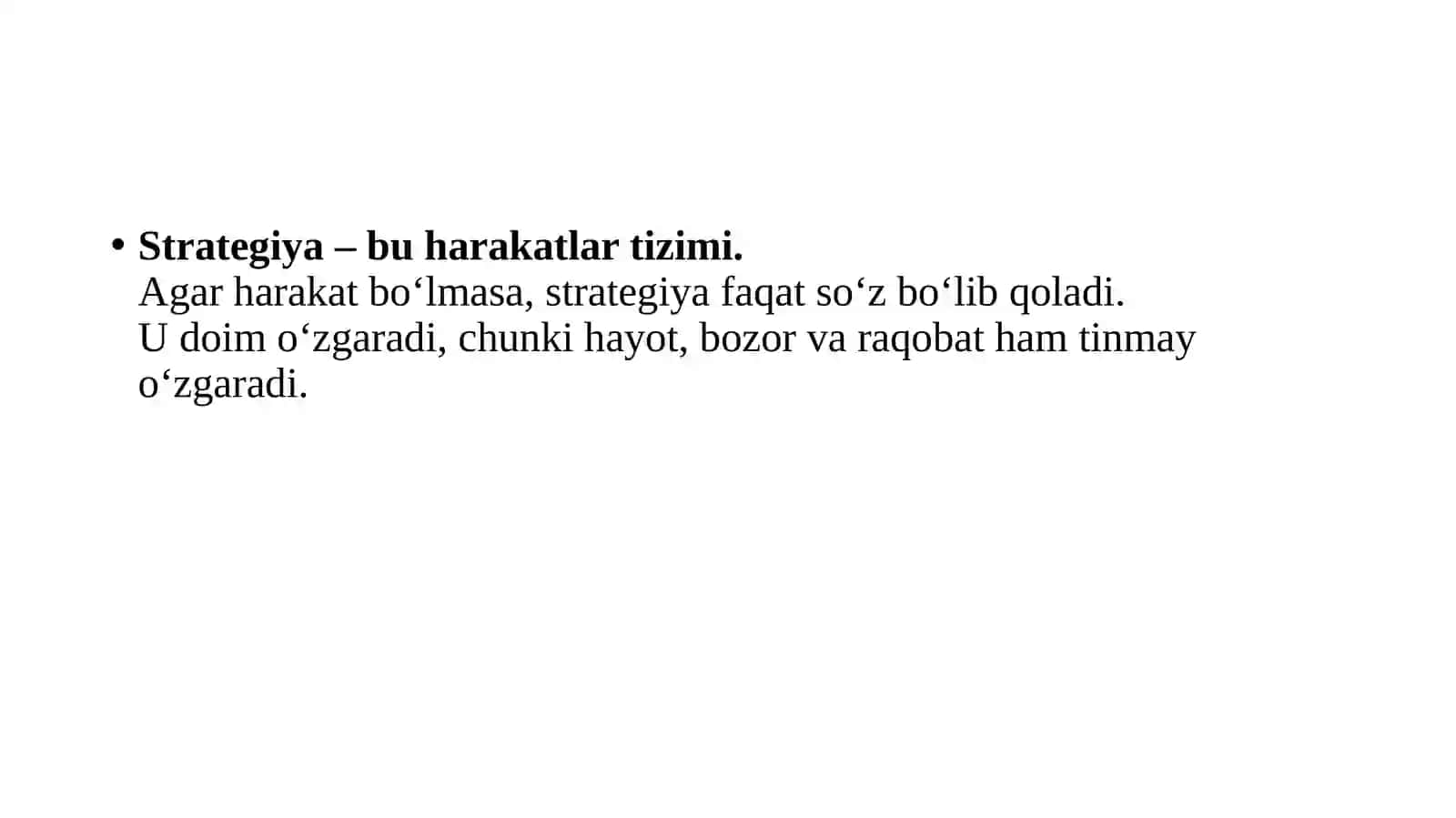 Strategiyani ishlab chiqish 3