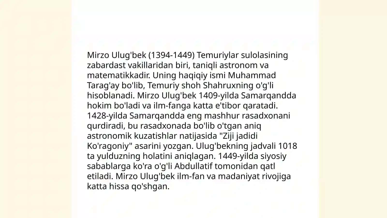 Mirzo Ulug'bekning tarjimai holi 3