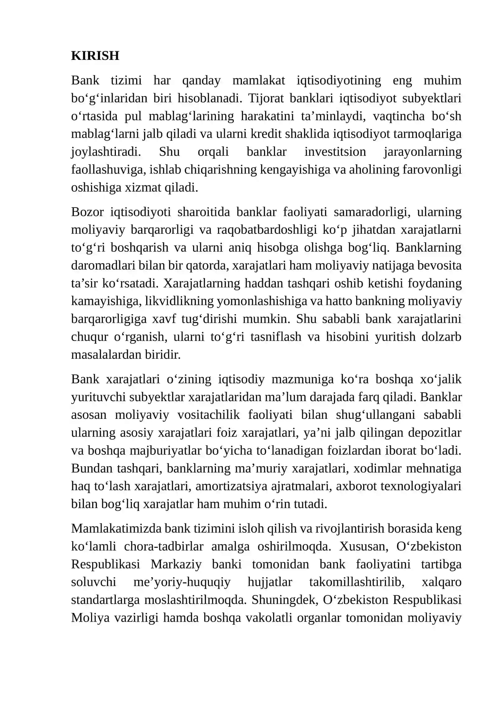 banklarning xarajatalari va ularning hisobi 3