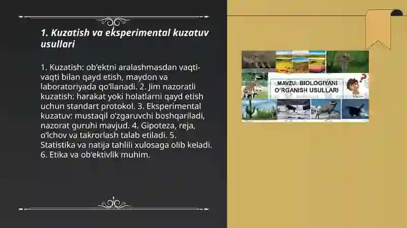 Biologiyani oʻrganish usullari 3