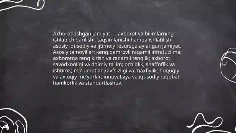 Axborotlashgan jamiyat va uning istiqbollari 3