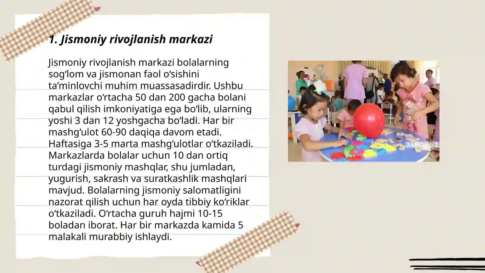 Jismoniy rivojlanish markazi 3