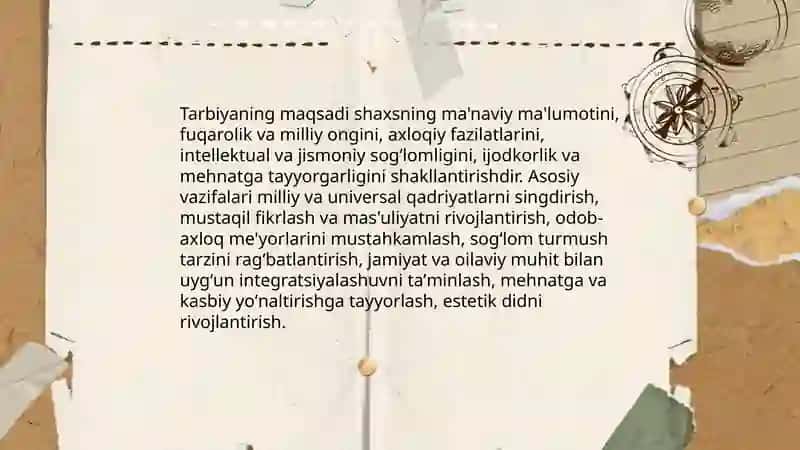 Tarbiya Maqsad va Vazifalari 3