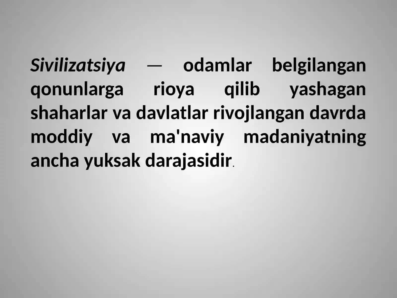 QADIMGI TARIX –SIVILIZATSIYANING BOSHLANISHI 3