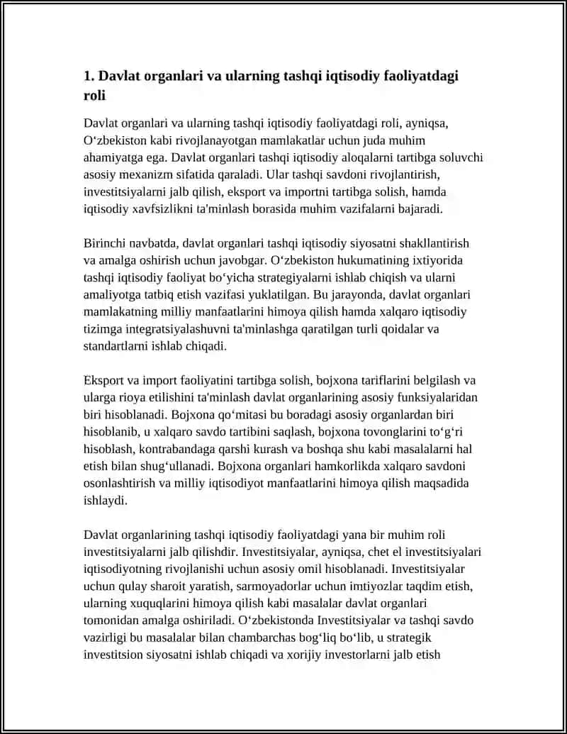 TASHQI IQTISODIY FAOLIYAT 3