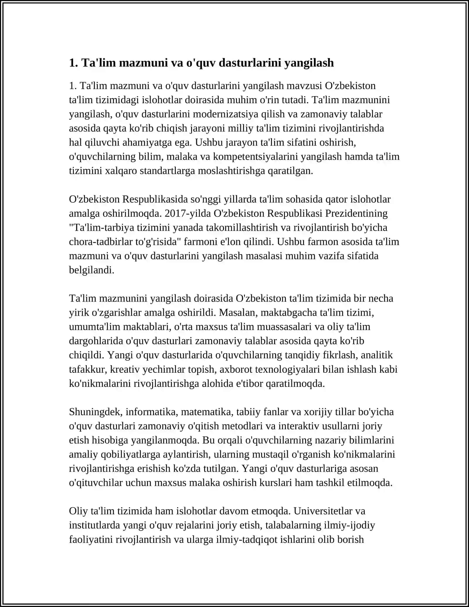 TA’LIM TIZIMIDAGI ISLOHOTLAR 3