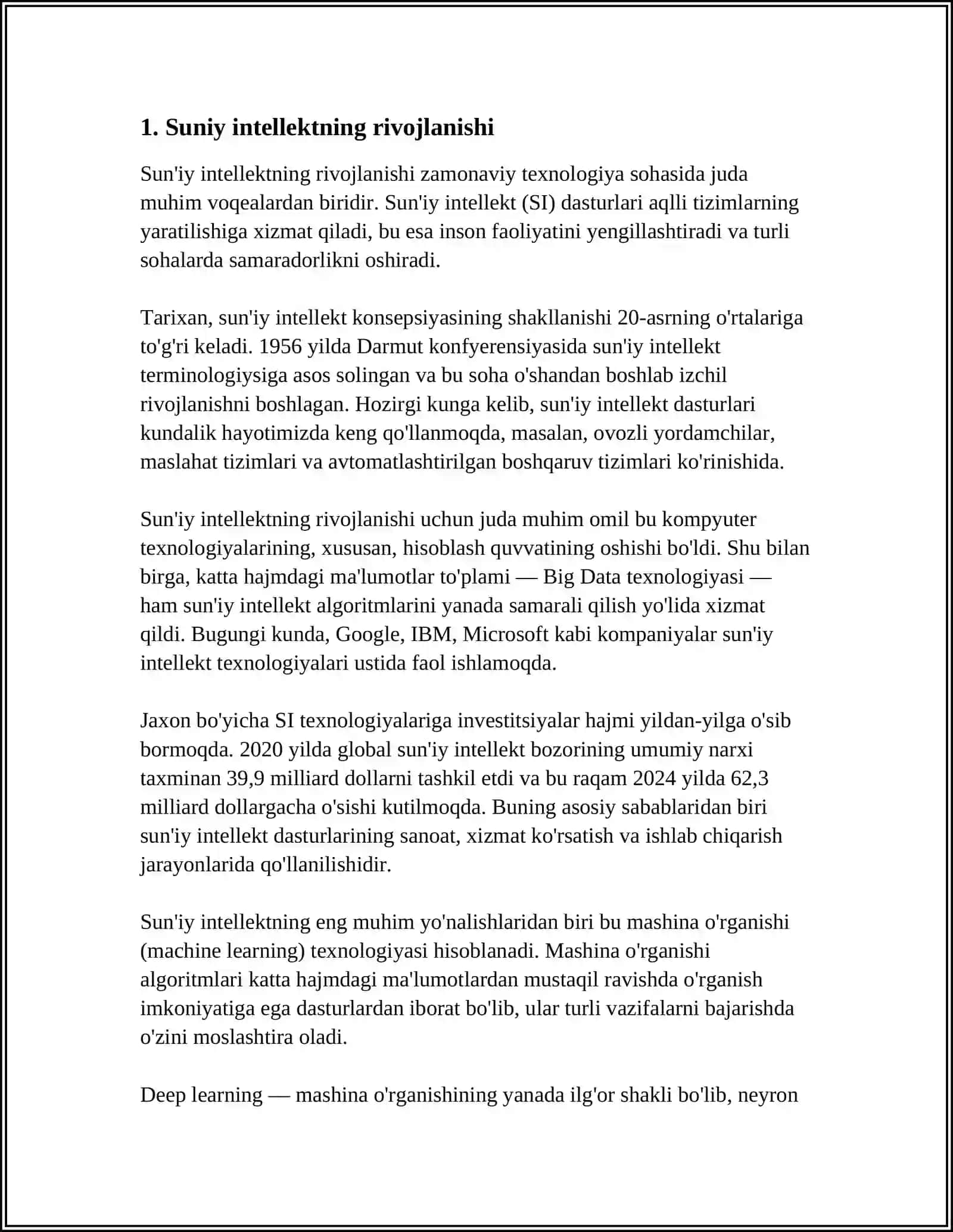 MUSTAQIL ISH Mavzu: SATRLAR BILAN ISHLASH.XULOSA. FOYDALANILGAN ADABIYOTLAR 3