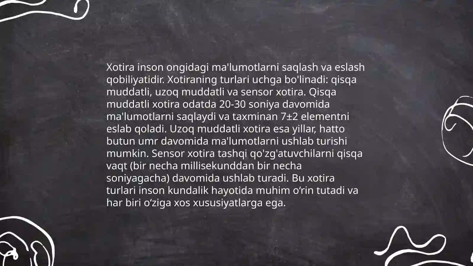 Xotira tafakkur 3