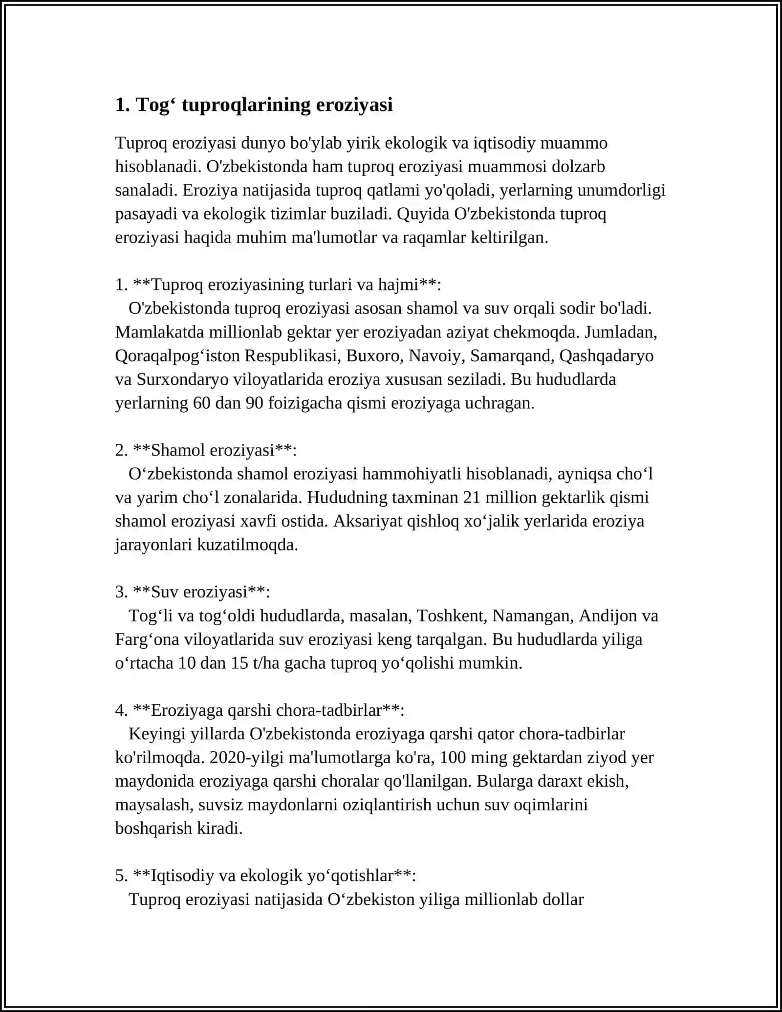TOGʻ TUPROQLARINI SHAKILLANISHIDA RELEFNING OʻRNI 3