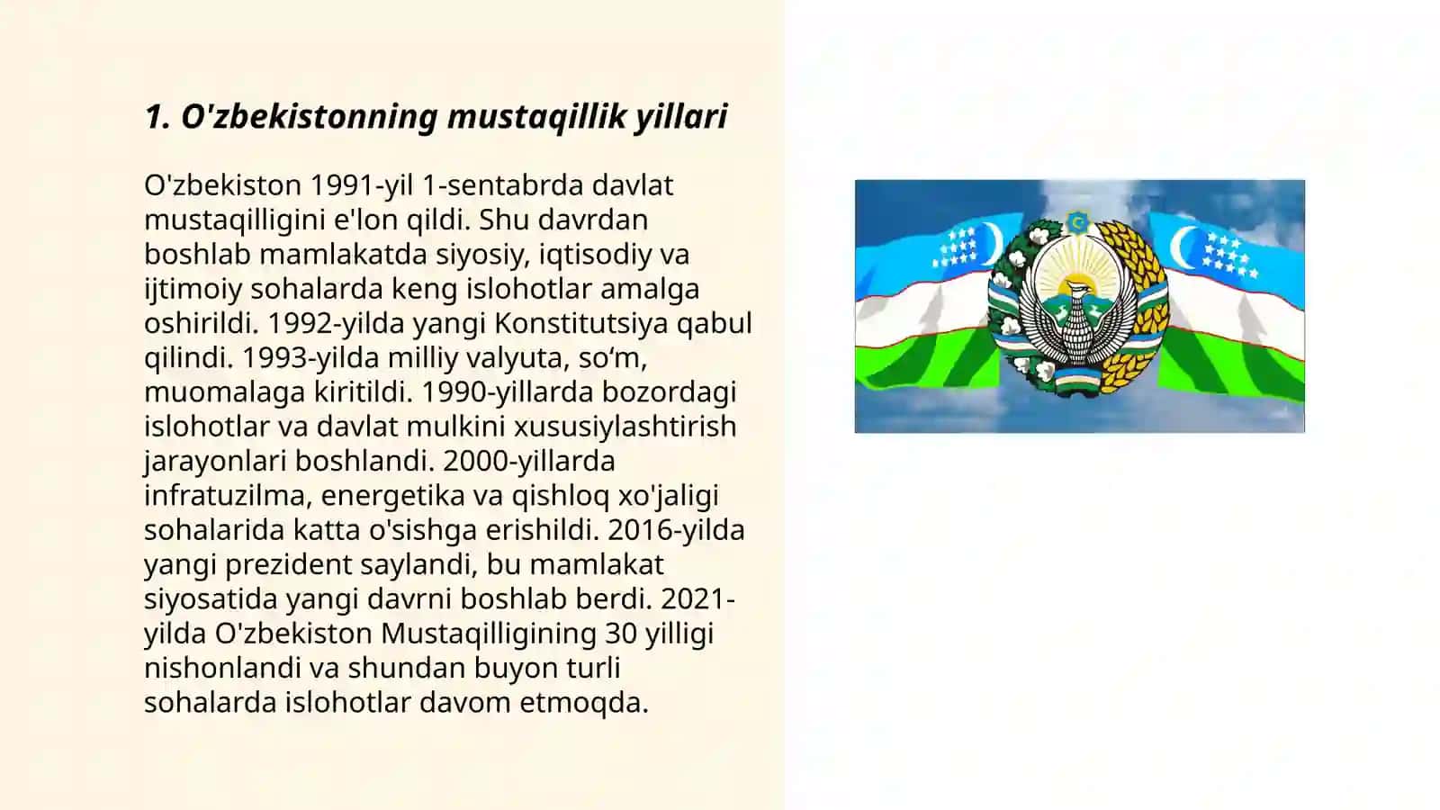 O'zbekistonning o'ziga xos istiqlol va taraqqiyot yo'li 3