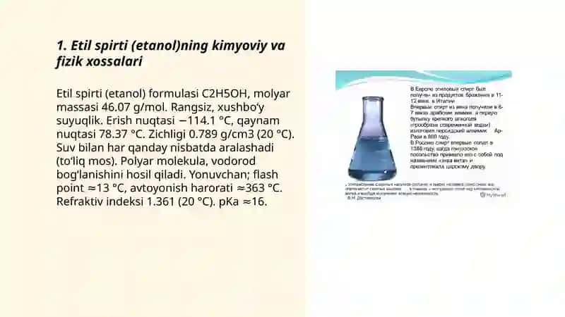 Etil spirti.Alkogolizm va uning asoratlari 3