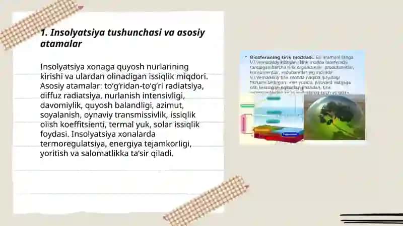 Insolyatsiya va uning ahamiyati 3