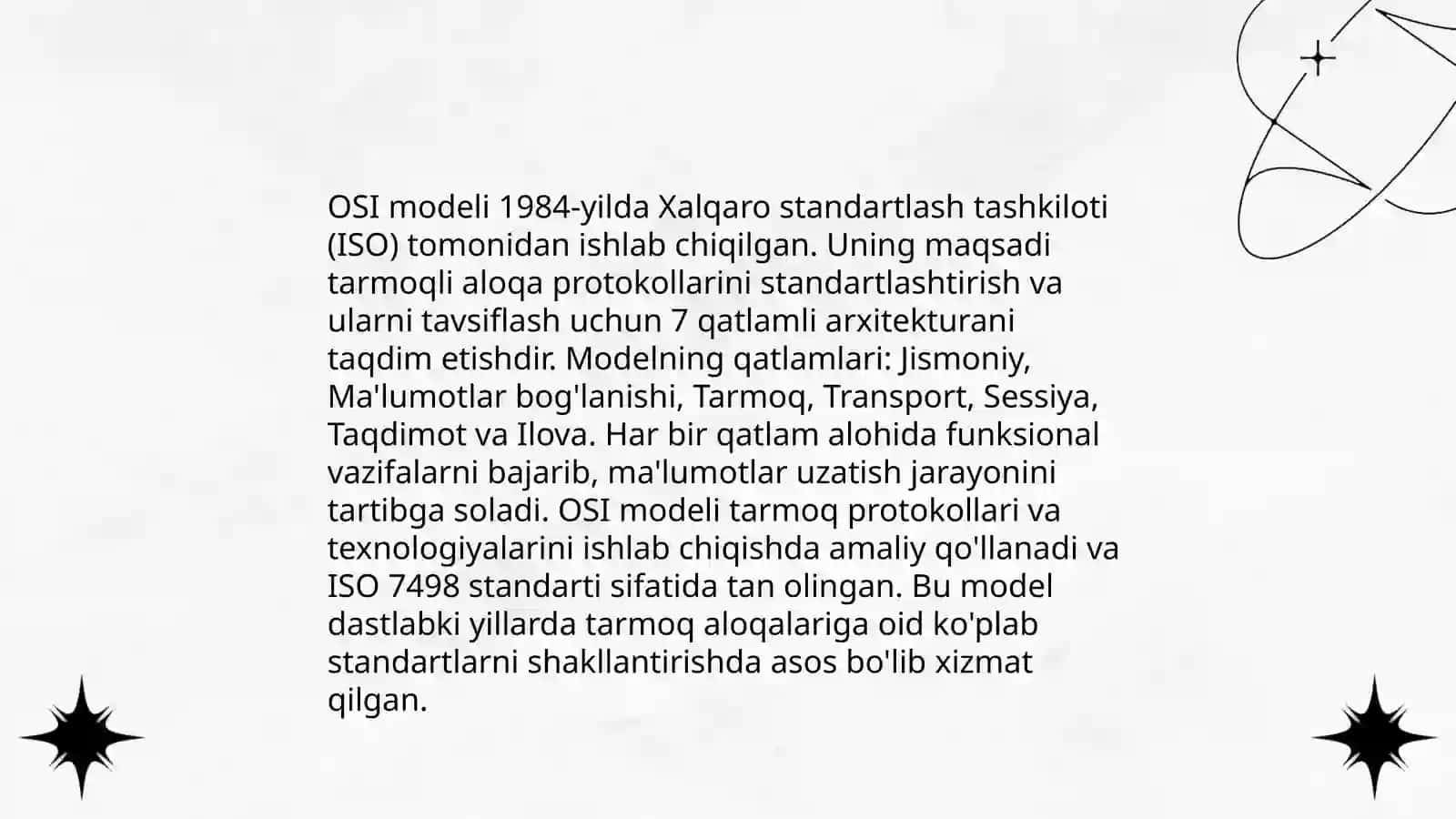 OSI mos yozuvlar modeli 3