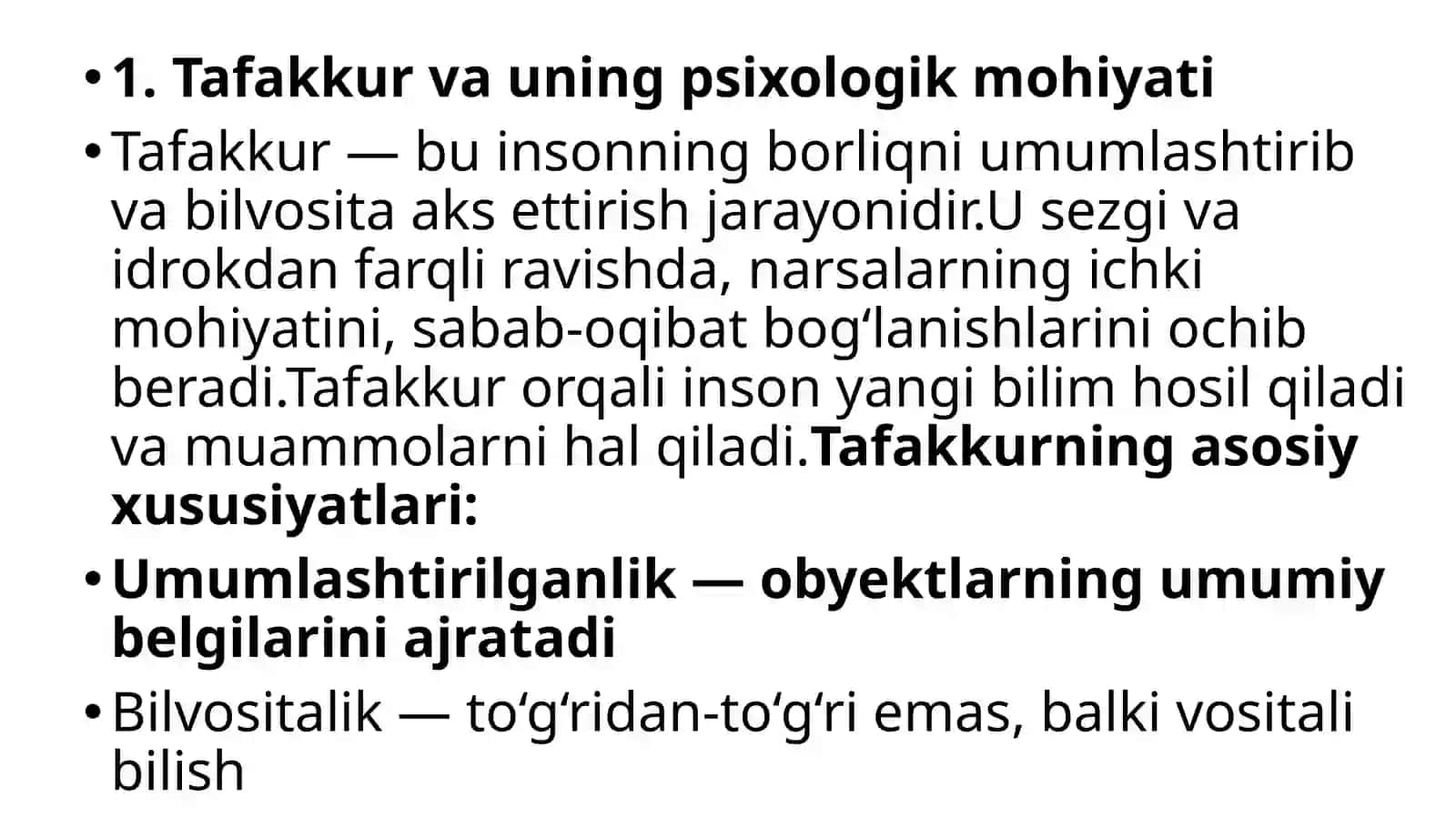 Tafakkur buzilishlari 3