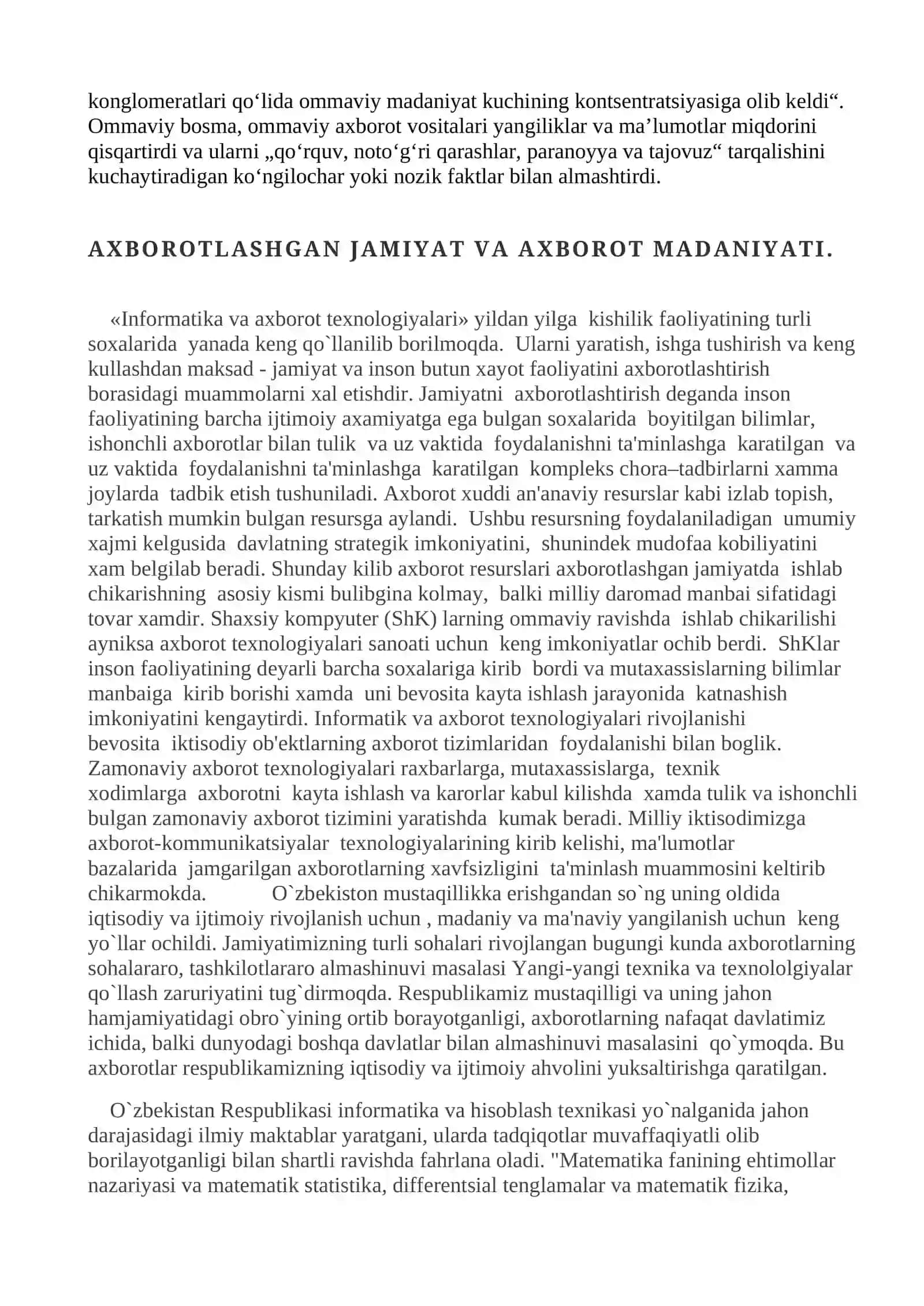 Axborot matnlar bilan ishlash va media madaniyat 3