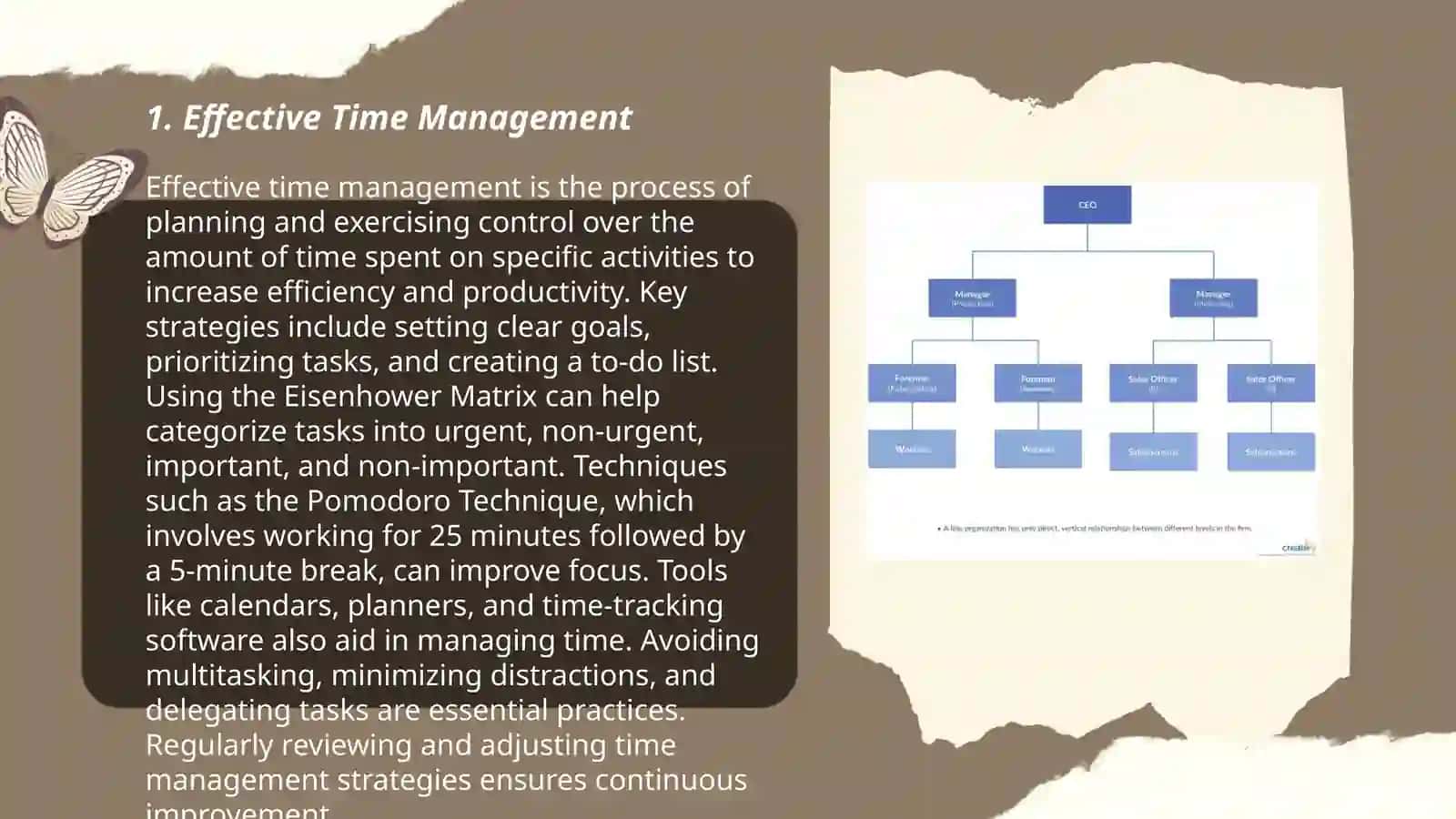 Work organization and responsibility 3