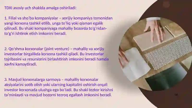 To‘ridan-to‘g‘ri xorijiy investitsiyalar 3