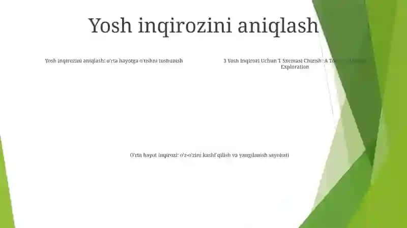 3 Yosh Inqirozi Uchun T Sxemasi Chizish 3