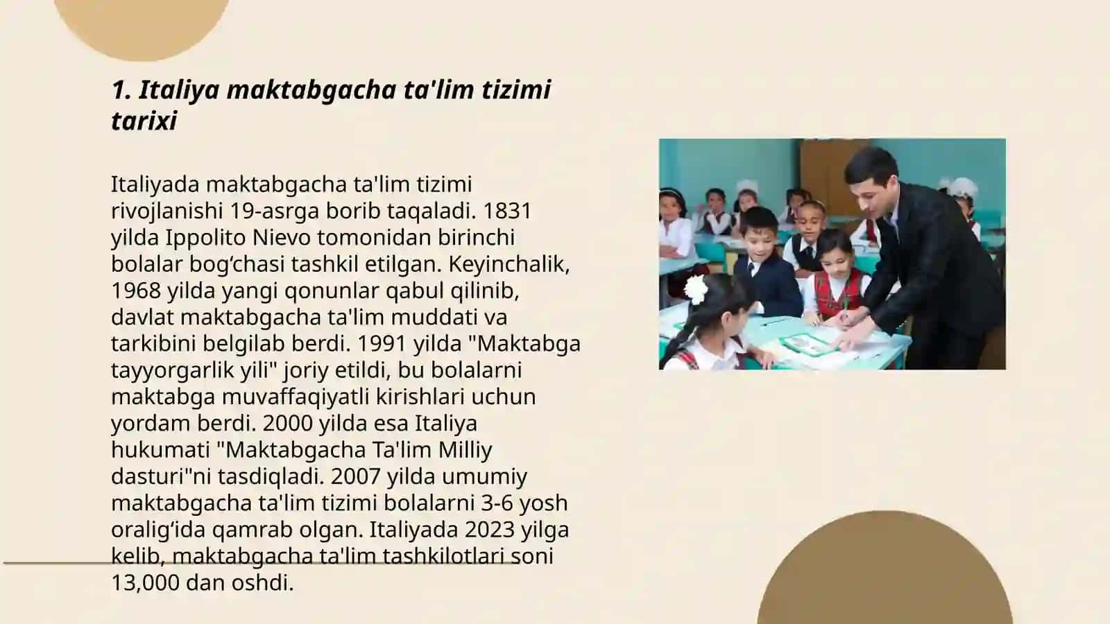 Italiya maktabgacha talim tizimi va undagi yondashuvlar 3